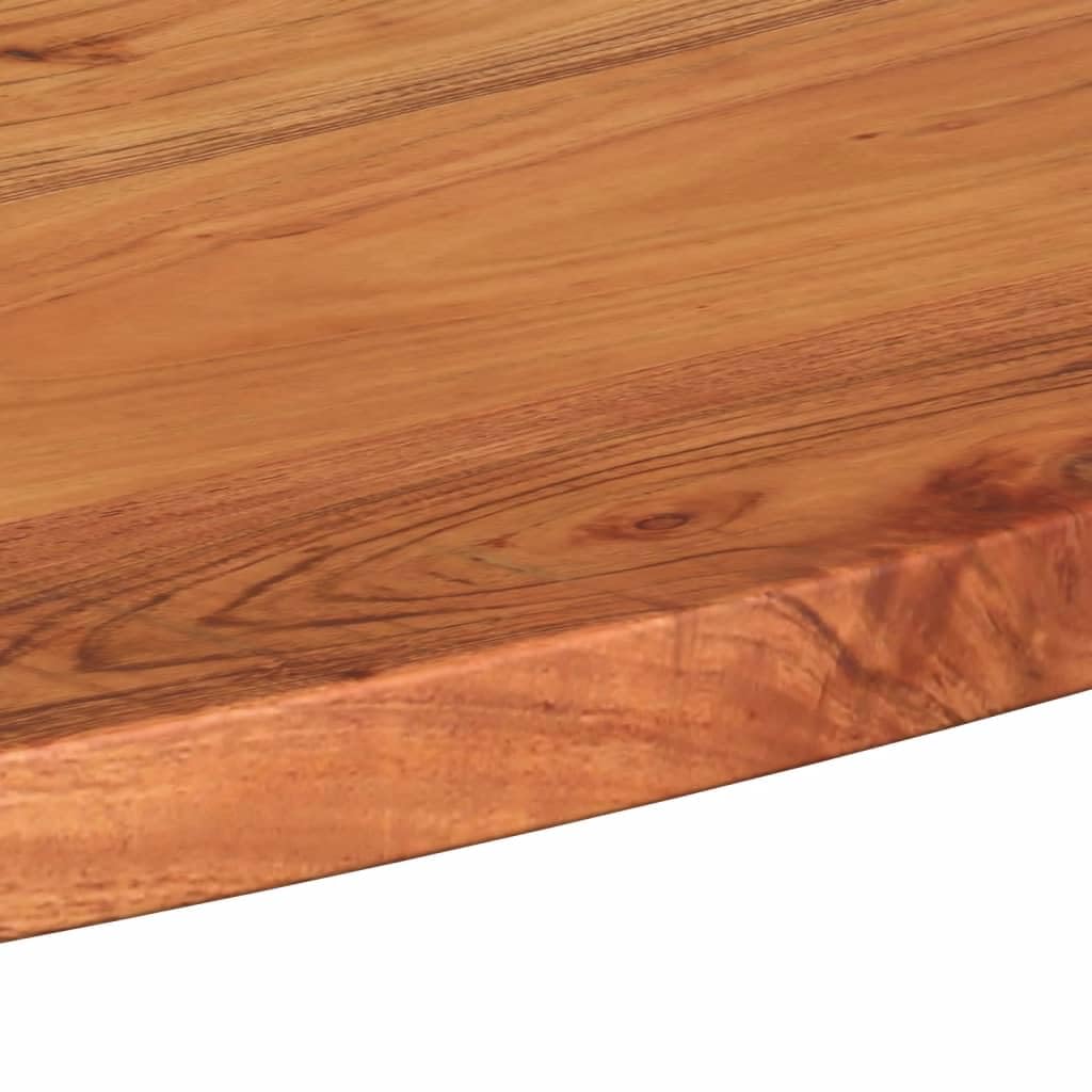 Piano Tavolo Ovale 110x40x2,5 cm in Legno Massello di Acacia