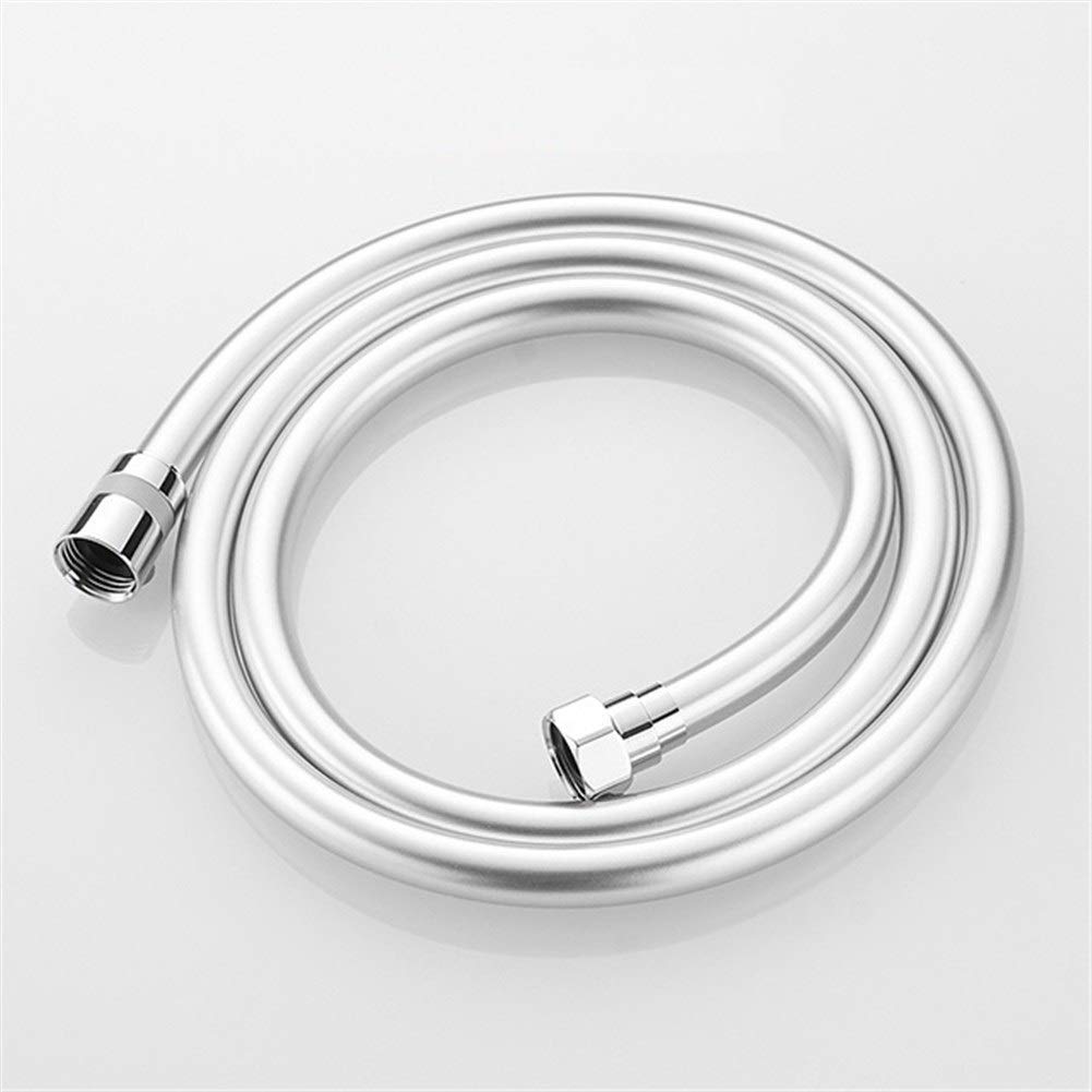 Shower Hose, Stainless Steel Universal Replacement Hose,Shower Black 1.5M 2M Plumbing Hoses Bathroom Bidet Faucet Pipe PVC(Silver a,150cm)