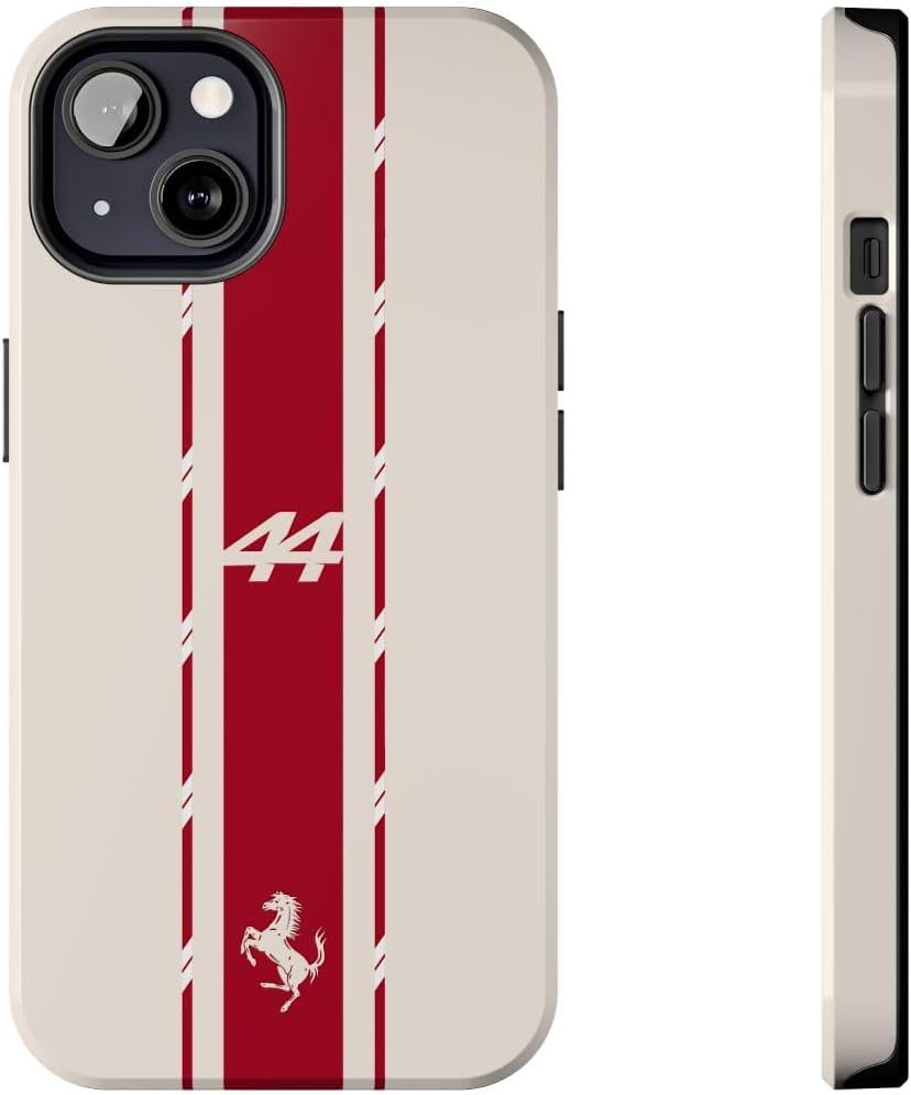 HAM Monegasque GP Red and Beige Phone Case | Compatible with iPhone & Samsung Galaxy | Formula Racing Motorsport Fan Gear