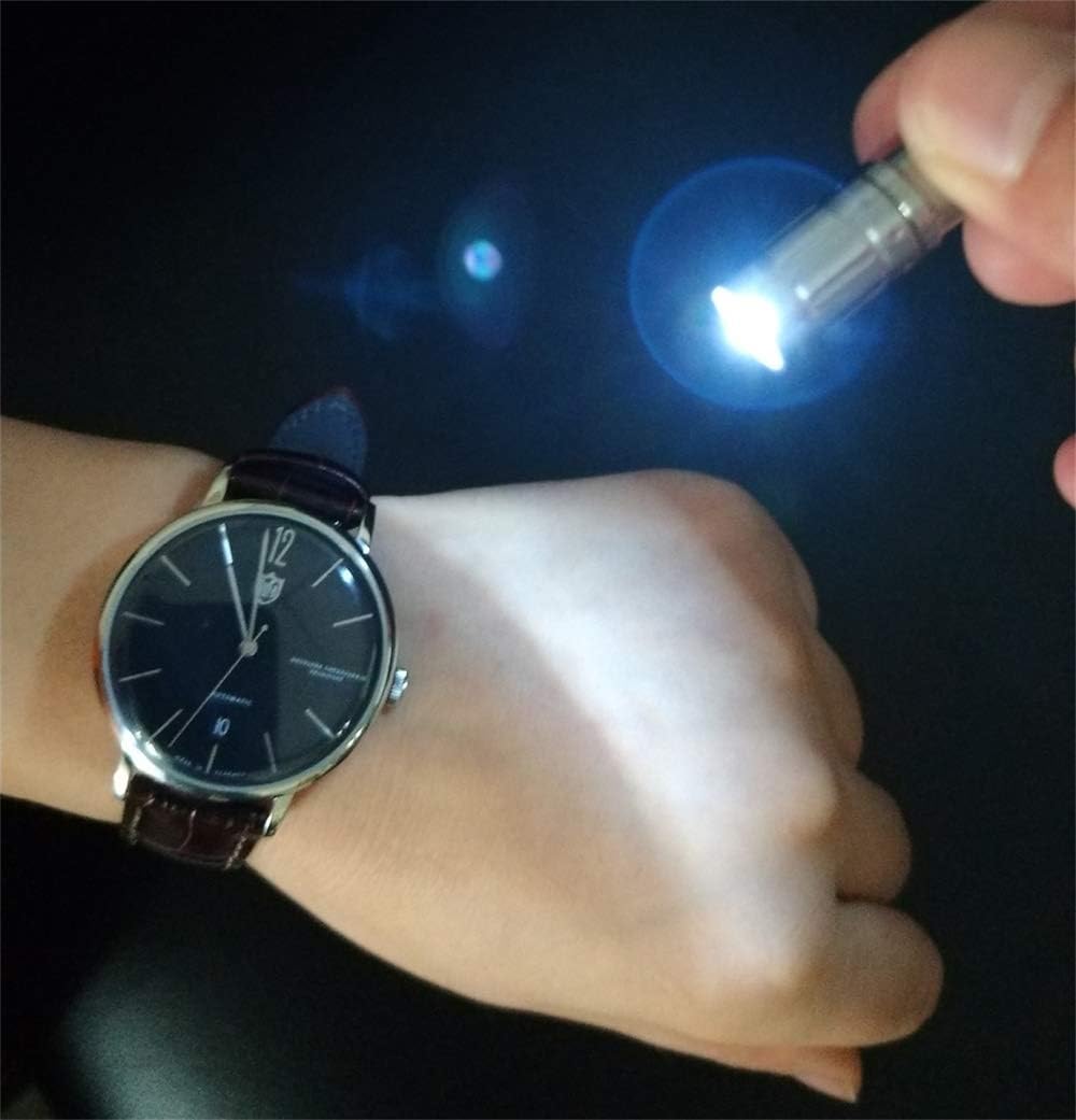e1 The World's Smallest Flashlight Micro Tiny Mini Keychain Light Long-Lasting Safety Light for Everyday Carry Emergencies Outdoor Dog Walking Hiking Camping Nice Gift for Parents and Kids.