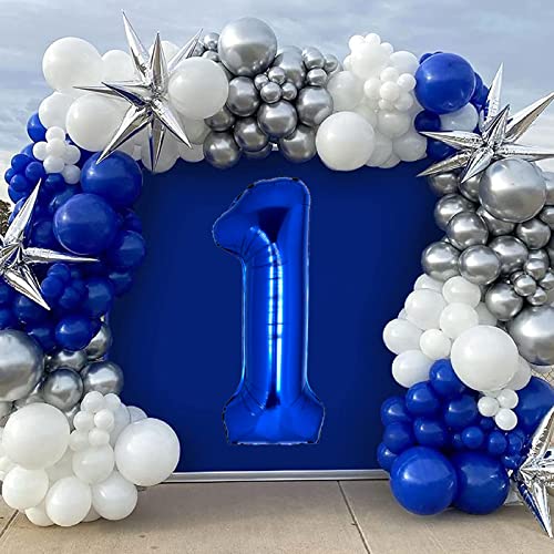 40 Inch Giant Navy Blue Number 1 Balloon, Helium Mylar Foil Number Balloons For Birthday Party, 1St Birthday Decorations For Kids, Anniversary Party Decorations Supplies (Navy Blue Number 1) #TOP3