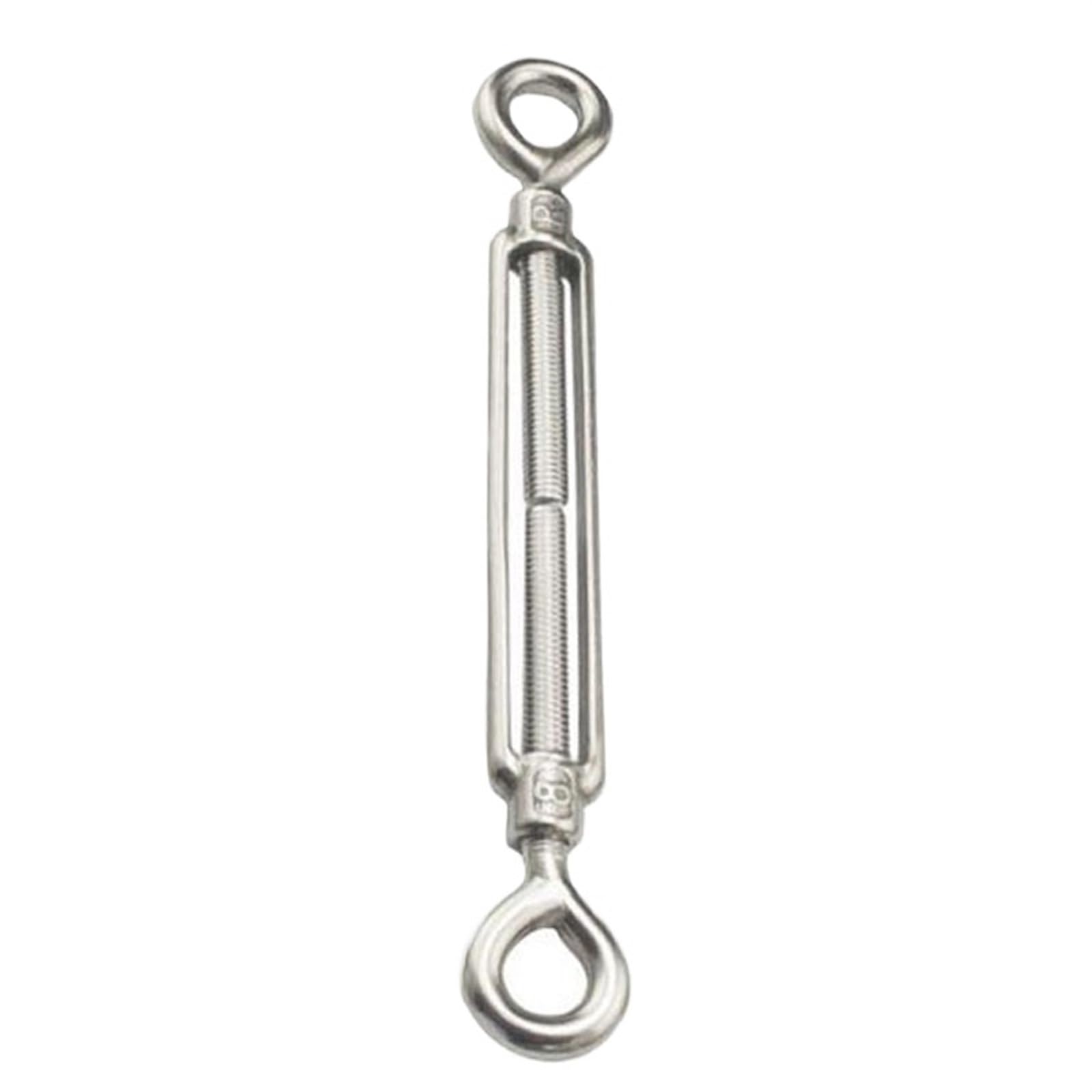 YDHSIKK Turnbuckle Wire Tensioner, Boat Stainless Steel Turnbuckle Hook Eye Chain Rigging Screw M4-M10(M10)