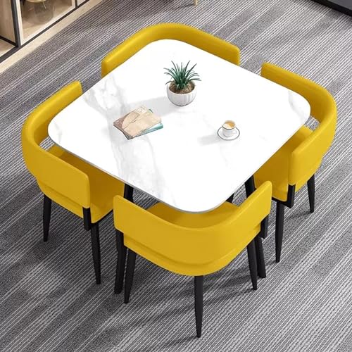 RKJDMSWJ Juego de Mesa y sillas para Sala de recepción de Oficina, Mesa y sillas para Sala de conferencias, Mesa de negociación, Juego de Mesa de café y sillas, mesas pequeñas para Salas de conferenc