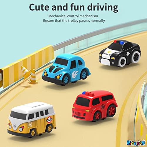 Image of Kidology Mechanical Car Race Tracks Toy for Kids 2+ Years | 3 Car Adventure Toy for Boys & Girls | Playset City Rescue Toddlers Toy | Pre Educational Learning Toy Puzzle for Gifting