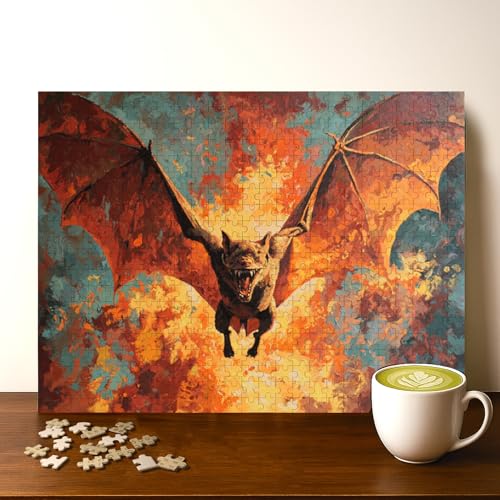 Vampire chauve-souris gothique puzzle 500 pièces 20x15 po