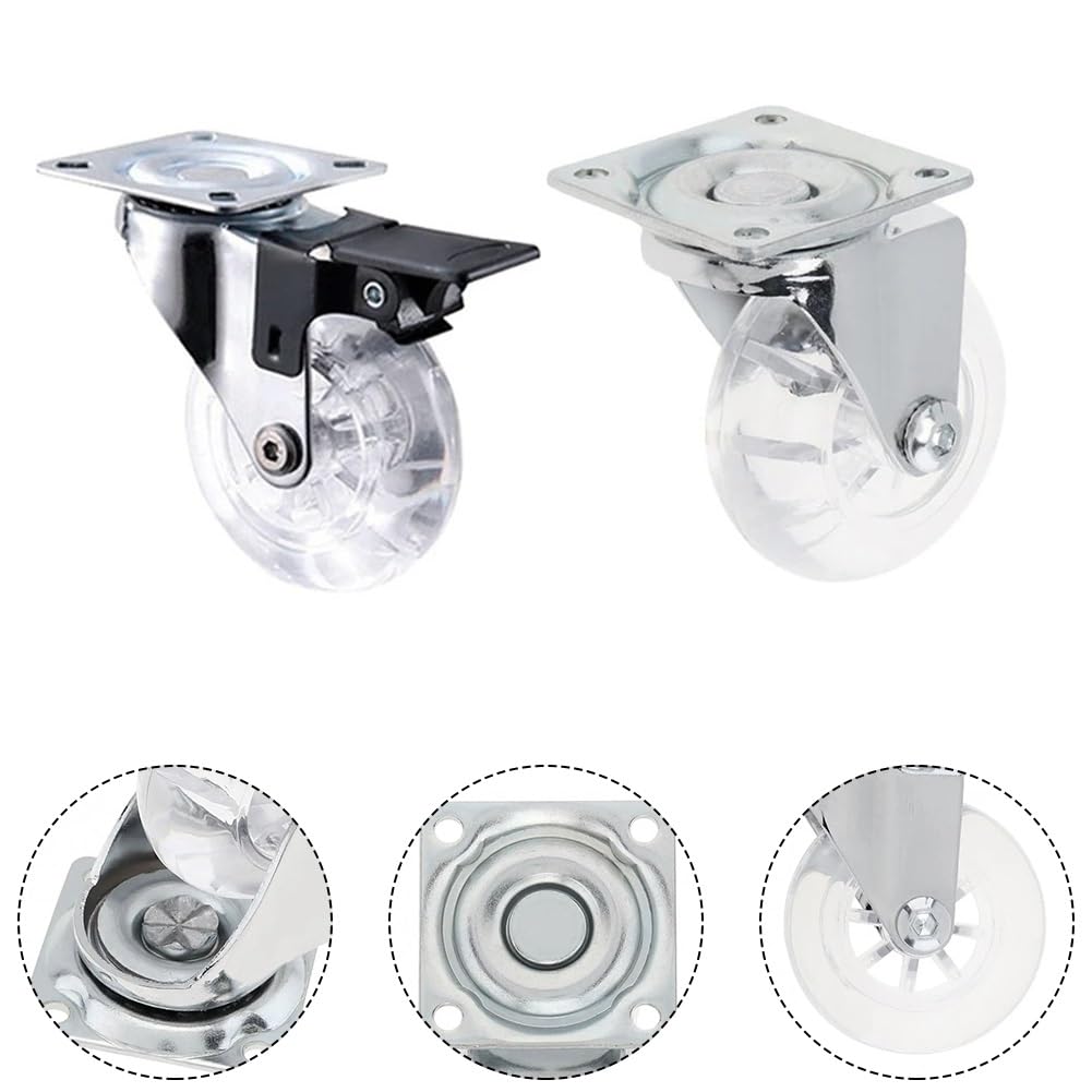 Hochbelastbare Möbelrollen, 4-teilige Universal-Lenkrollen, robuste Möbelrolle(No Brake)