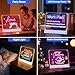 2 Pack Rechargeable LED Drawing Board for Kids with Tracing Pages, Lumi Board Magnetic Light Up Acrylic Dry Erase Board, LED Note Board, Valentines Day Gifts Toy for Kids/Girls