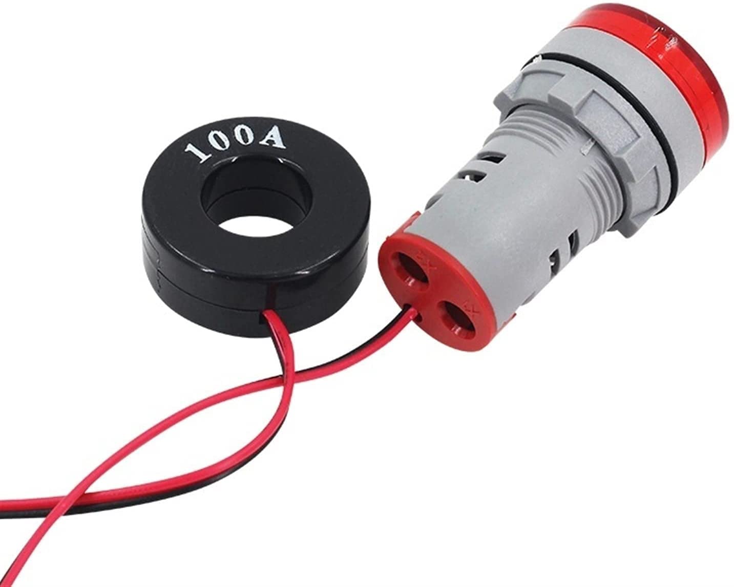 Voltmètre numérique AC60-500V à double affichage LED rouge précis 22mm - 7