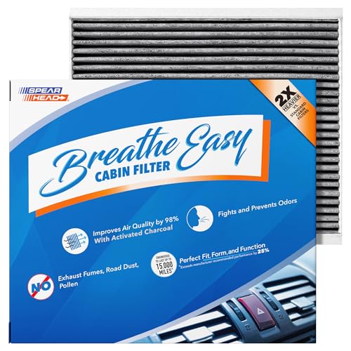 Image of Spearhead Odor Defense Breathe Easy Cabin Filter | Fits 15-25 F-150, 22-25 F-150 Lightning, 17-25 F-250 /350, 18-24 Expedition, 18-24 Navigator | Up to 25% Longer Lasting w /Activated Carbon (BE-150)