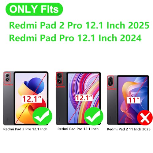 Funda tablet para Redmi Pad Pro 5G 12.1 pulgadas carcasa infantil azul y verde 2