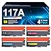 Price comparison product image Coloran 117A Toner Cartridges Compatible for HP 117A Toner Cartridges for HP Color Laser MFP 179fnw 178nw 150nw 150a 179fwg 178nwg W2070A W2071A W2072A W2073A (Black Cyan Yellow Magenta 4-Pack)