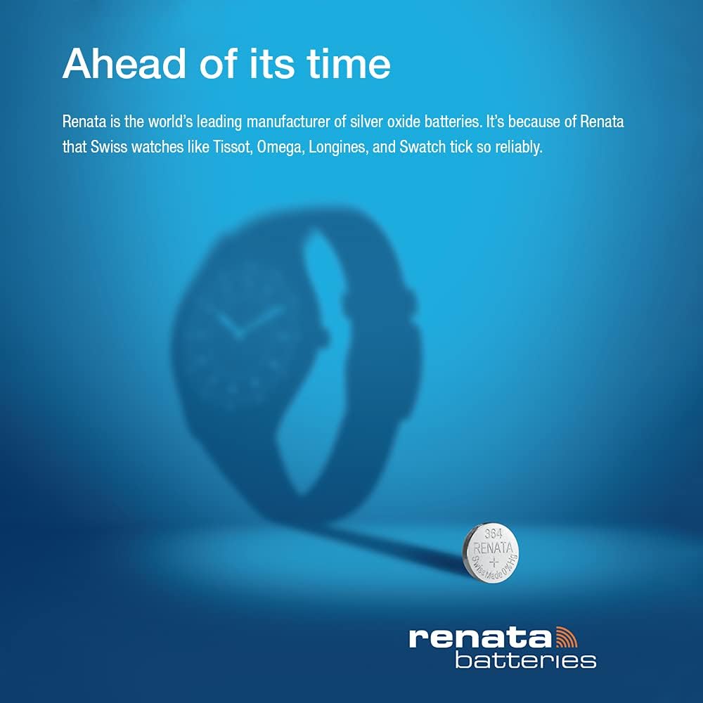 Renata Watch Battery Swiss Made Renata 394 or SR936SW Or AG9 1.5V (5 x 394 Or SR 936 SW)