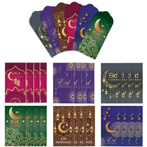 Envelopes de dinheiro e porta-cartões de presente Eid - Lembranças de festa do Ramadã para crianças