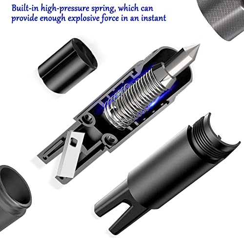 Sosayet Nothammer Auto mit Gurtschneider, 2er Set Auto Sicherheitshammer, 2 In 1 Gurtschneider Notfallhammer, Sicherheitshammer mit Gurtmesser, Notfallhammer fürs Auto, Bus (Schwarz Rot)