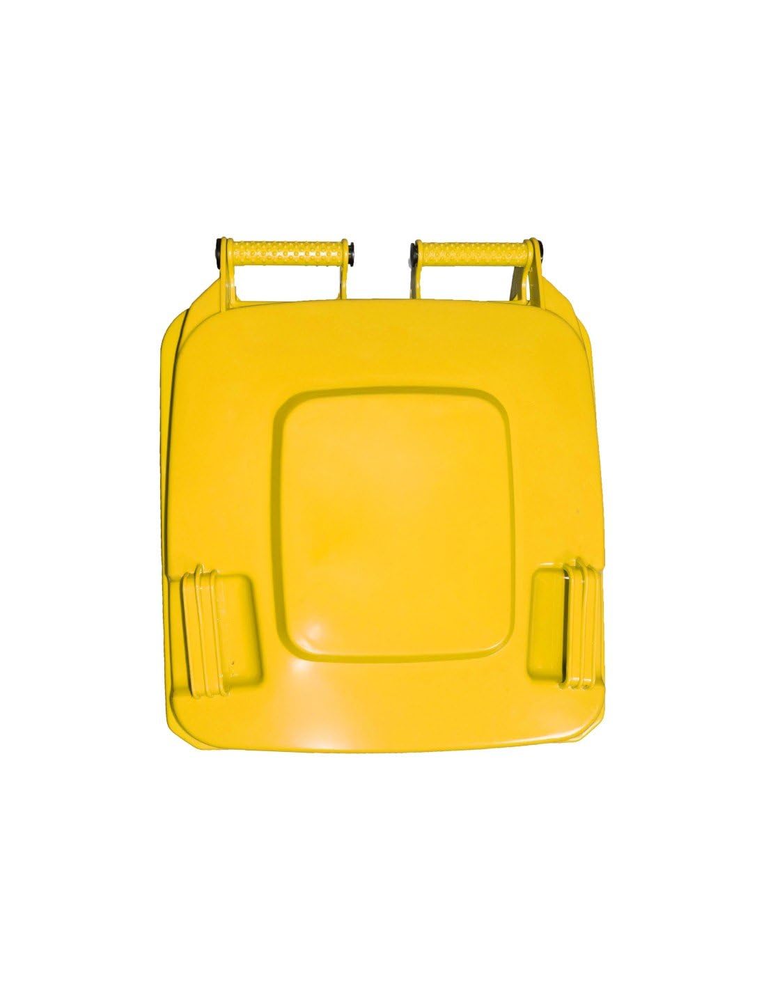JARDIN202 - Cubo de Basura 120 Litros con Pedal y Ruedas | Contenedor de Basura Robusto con PEDAL | 120 L (Amarilla)