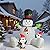 7 FT Inflatable Christma Decorations, Inflatable Snowman with Penguins, Christmas Blow Ups Yard Decorations with Colorful LED Lights, Christmas Inflatables for Garden Lawn Xmas Holiday