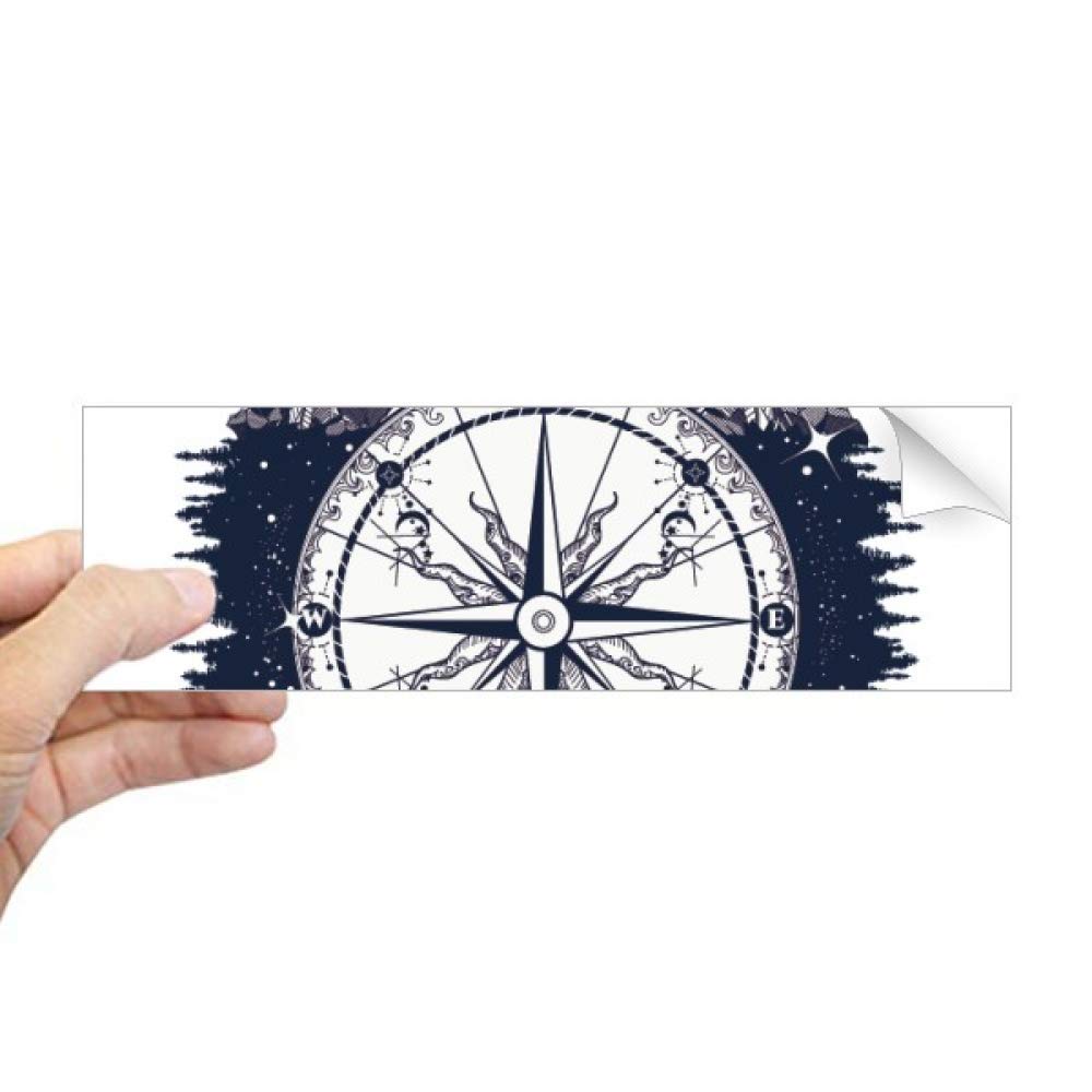 Sticker rectangulaire boussole et iceberg aux finitions graphiques nettes