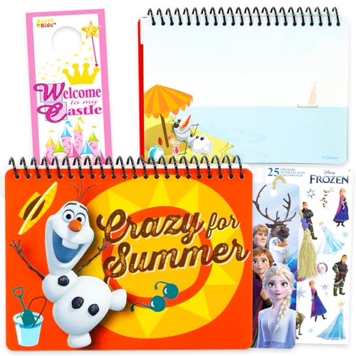 Disney Frozen Autograph Book for Kids - Bundle with 50 Page Olaf Signature Book Plus Stickers, Bookmark, More | Disneyland Autograph Book