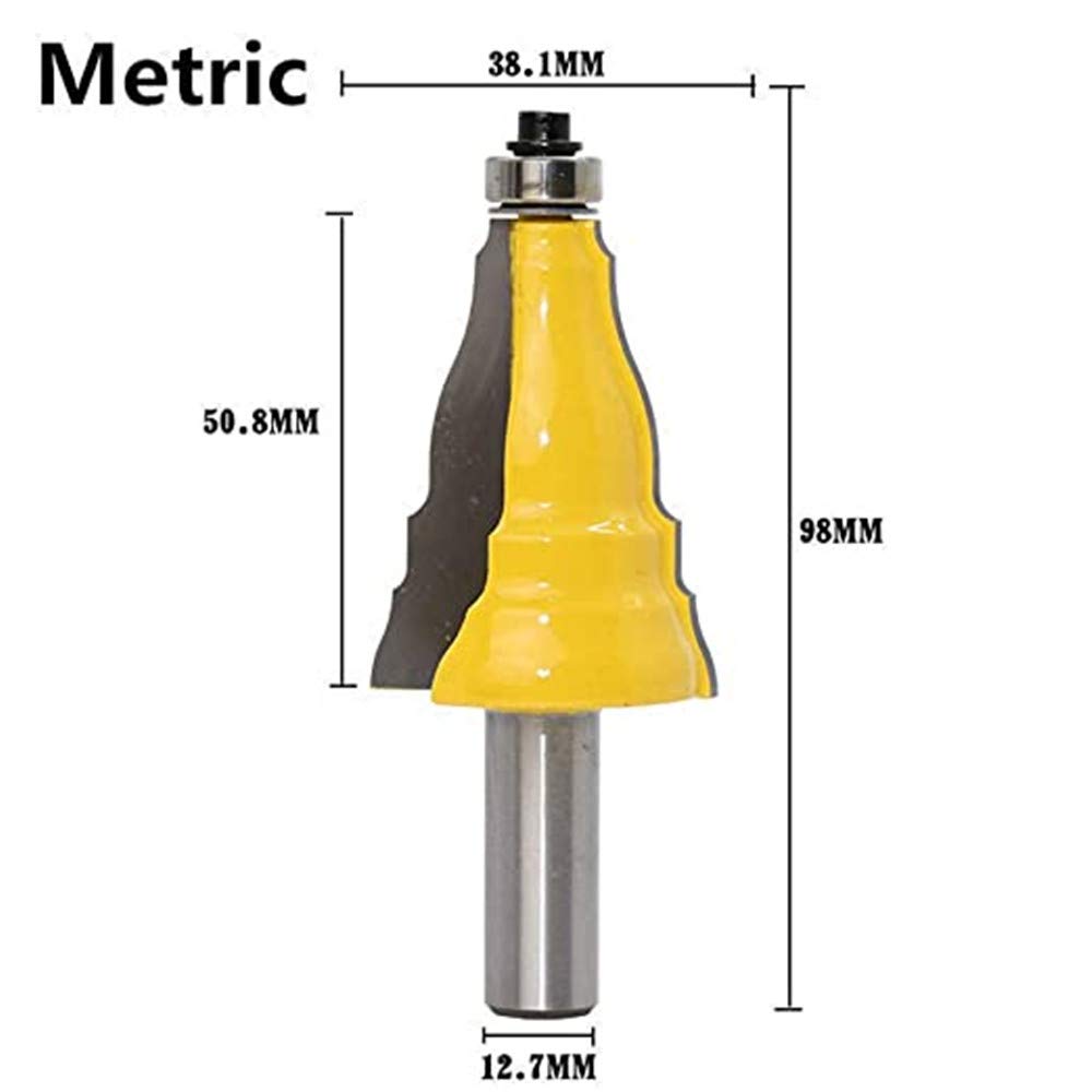 Profession - Fresa per fresa per porte e finestre, 1/2", con gambo da 1/2"