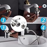 Portable Bidet Sprayer Kit, Stainless Steel Toilet Sprayer, Douche Shower Jet Spray for Toilet with Tap Diverter for Kitchen Sink Faucet or Bathroom - M22 x M24 Polished Chrome Faucet Adapter for Tap - Image 5