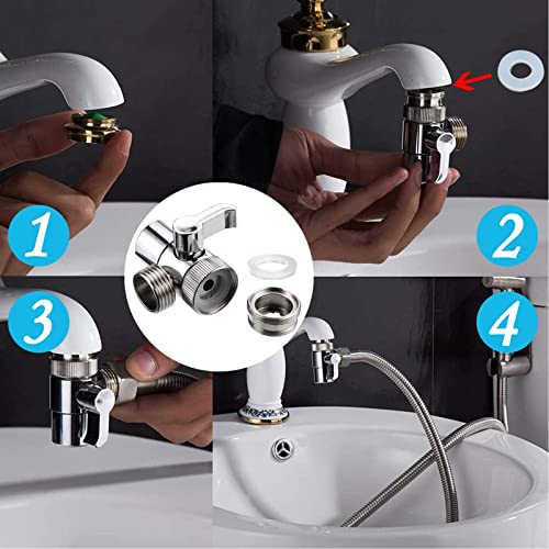 Bidet Handbrause Set, Doppelstrahl-Modus, Düse, ABS-Kunststoff, Baby-Stoffwindel-Sprühset mit Wasserhahn-Spender, Federschlauch, Wandhalterung