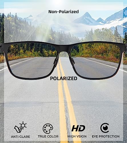Carbon Fiber Polarized Sunglasses for Men Trendy Driving Sunglasses Shady Sun Glasses with UV Protection3