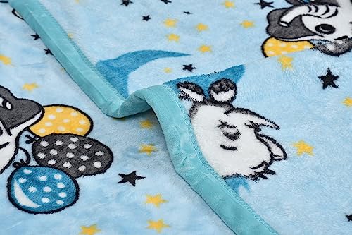 Image of Florida All Season Ac Baby Blanket Swaddler Wrapper Flannel Soft and Comfortable for 0-5 Years Babies with Adorable Prints and Designs,Blue