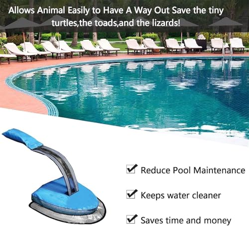 Pool Tierrettung, Rettungsrampe für Pool, Rampe Rettungen, Pool Ausstiegshilfe für Tiere, Pool Zubehör Floating Animal Rescue Tool for Swimming Pools to Small Animals (Schwarz)