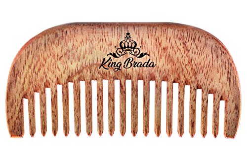 Wood Beard Combs for Men-Mustache Grooming-pocket beard comb-Natural Neem Wood-Antistatic,Snag free,wide tooth-Perfect with Beard Balms and Beard oils