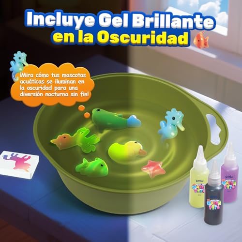 Miniatura 3 de Coodoo Aqua Gelz Set, Juguete de Gel de Agua Mágico DIY, Juego de Gel Mágico con 10 Colores y 8 Moldes, Creativo Manualidades Niños, Juguetes Juegos Kit Pintura Regalo para Niños Niñas 3 4 5 6 Años