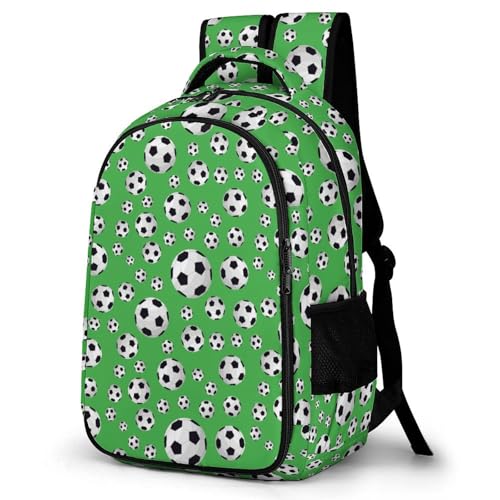 Sac à dos voyage avec poches pour camping et randonnée motif ballon de football One Size