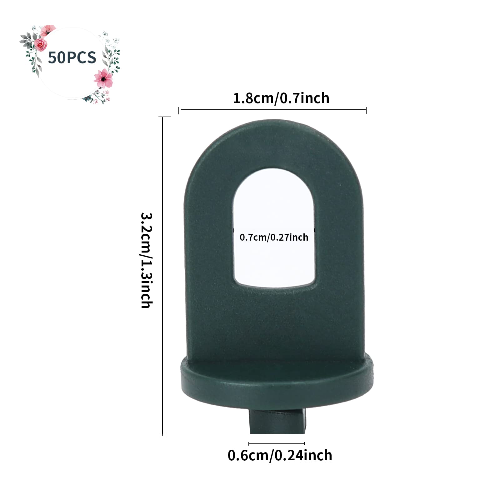 50 Pieces Greenhouse Twist Clips, Plastic Greenhouse Shading Fixing Clips for Garden Hanging Basket Plants Pot - Image 2