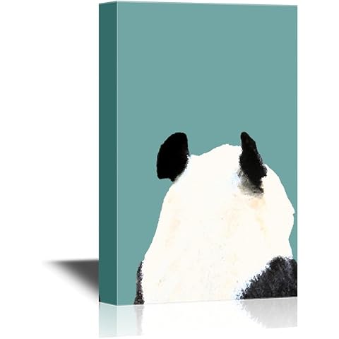 wall26 - Canvas Wall Art - Back of a Panda - Gallery Wrap Modern Home Art | Ready to Hang - 16x24 inches