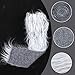 Lusofie 1Pc Faux Fur Fabric 4 x 60inch Grey Fake Craft Fur, Fluffy Fuzzy Fabric Precut Strips for Costume DIY Gnomes Beard Santa Claus Hair Dwarf Cosplay Christmas Decoration