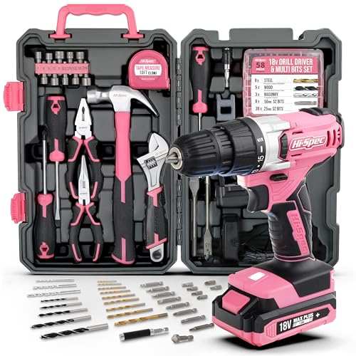 Hi-Spec Caja De Herramientas Completa Para El Hogar Y Taller De 80 Piezas Con Taladro Destornillador De 18v. Para Reparación Y Mantenimiento. Martillo, Alicate, Destornillador, Y Juego De 58 Brocas Hi-Spec Caja De Herramientas Completa Para El Hogar Y Taller De 80 Piezas Con Taladro Destornillador De 18v. Para Reparación Y Mantenimiento. Martillo, Alicate, Destornillador, Y Juego De 58 Brocas