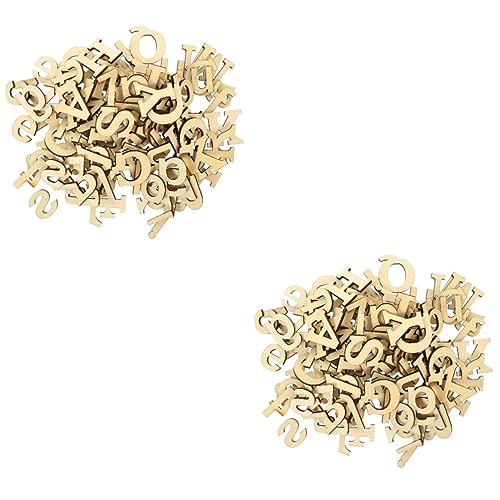 VILLCASE 2sets Wooden Letters Numbers Decor Home Wall Decor Letter Sign 124pcs*2