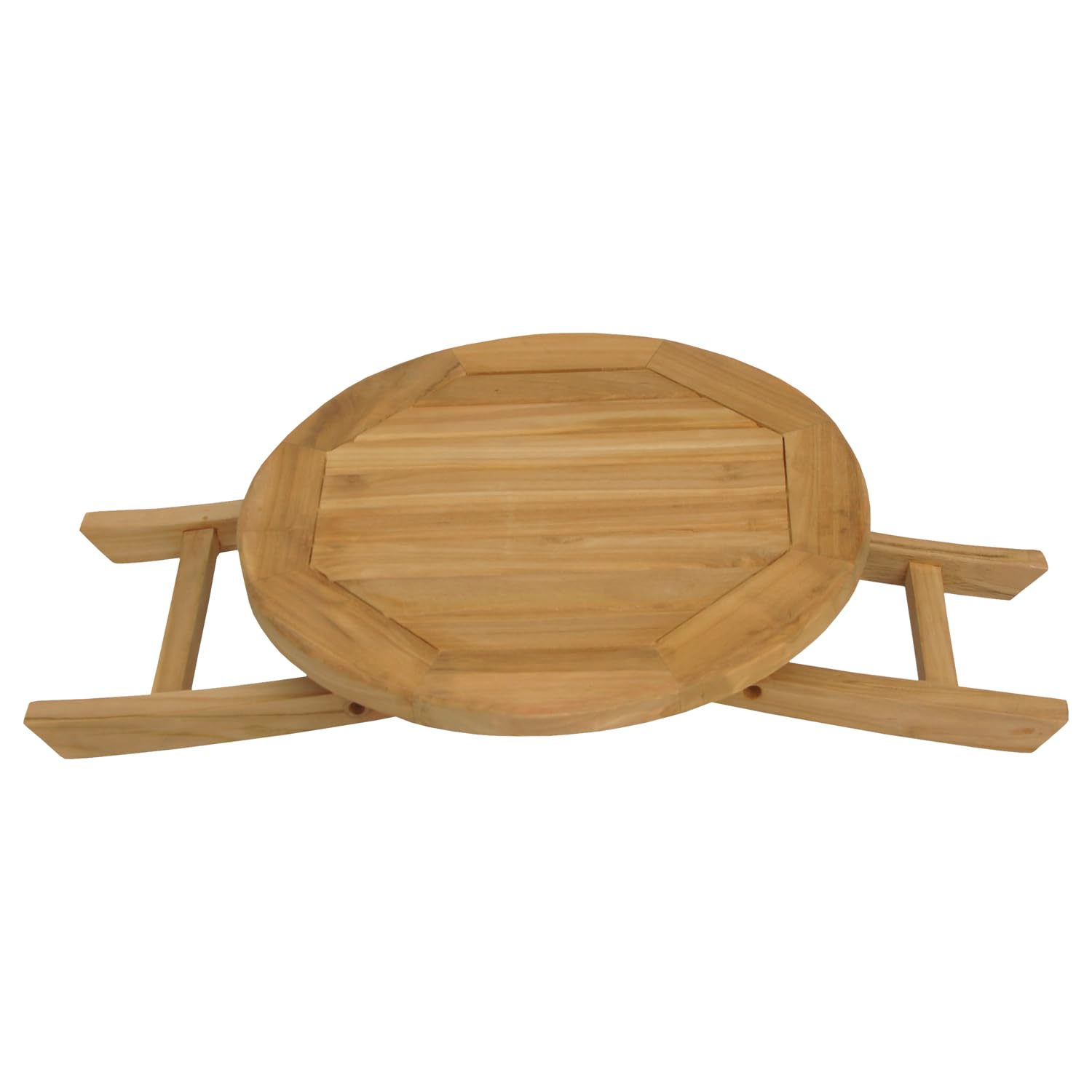 Happy Garden Tavolino rotondo in teak 50 cm LOMBOK