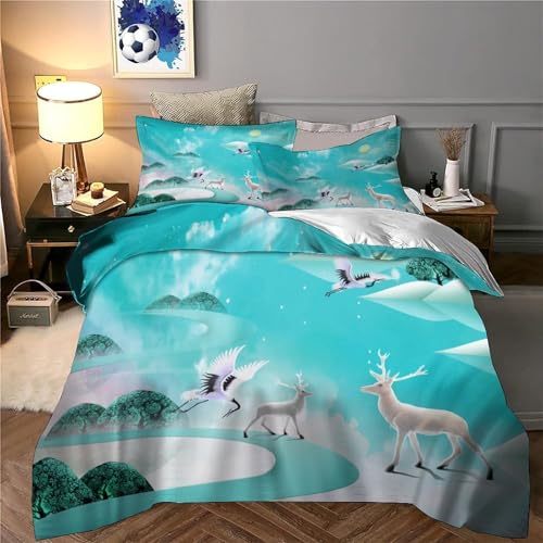 Housse de couette 140x200 microfibre anti-acarien avec fermeture éclair facile - 6