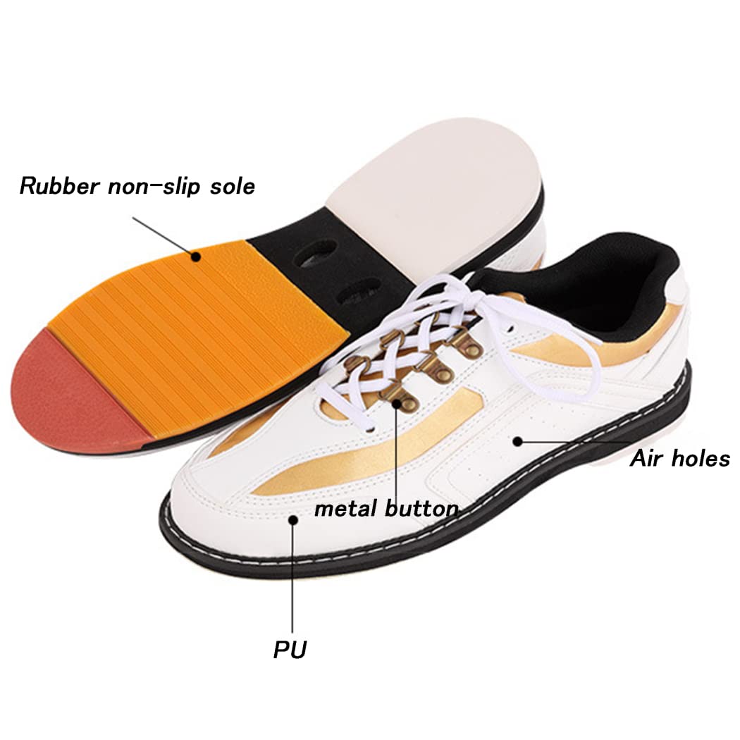 Bowlingschuhe Herren Damen Leder Atmungsaktive Bowlingschuhe Leicht Und rutschfest
