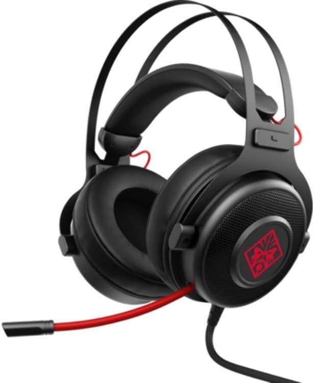 HP OMEN 800 Gaming Headset, DTS Headphone X, Noise-Cancelling Folding Mic, Black