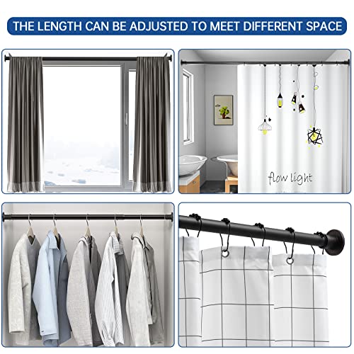 Image of BRIOFOX Industrial Shower Curtain Rod - Never Rust Non-Slip 43-72 Inch Stainless Steel, Retro Bronze