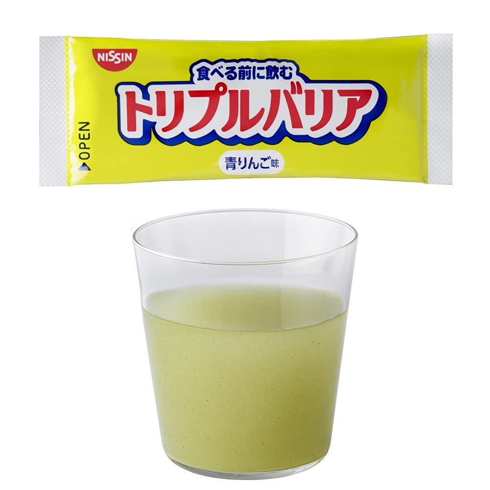 最安値　トリプルバリア　日清食品　食べる前に飲む　青りんご味 Amazon.co.jp: 日清食品 トリプルバリア 青りんご味 7g×5本入 : 食品