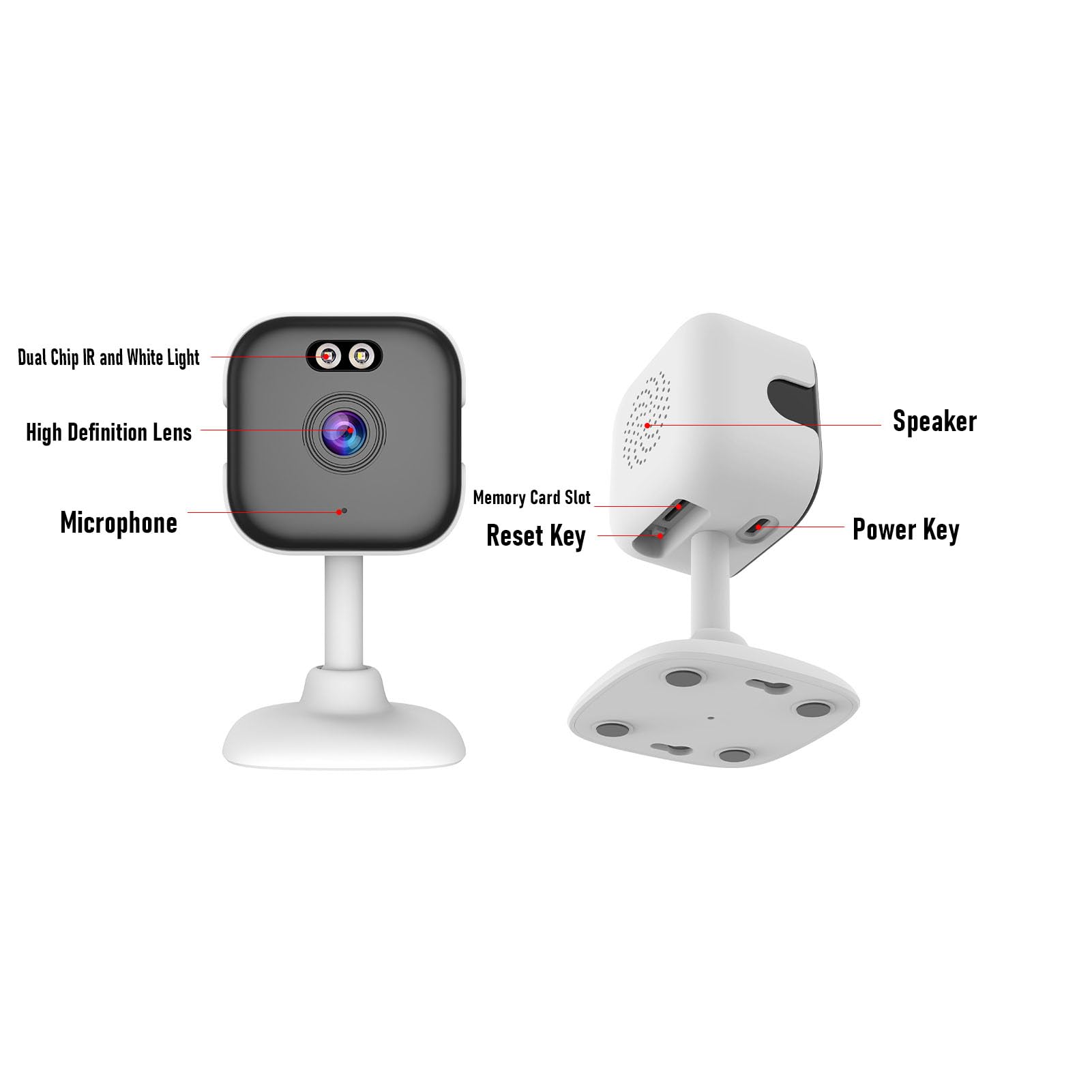 Tangxi Telecamere 2K per Sicurezza Domestica, Telecamera Interna per Cani, Gatti, Animali Domestici, Tata, Neonati, Anziani, App per Telefono, Videocamera HD da 3 MP con WiFi Dual Band