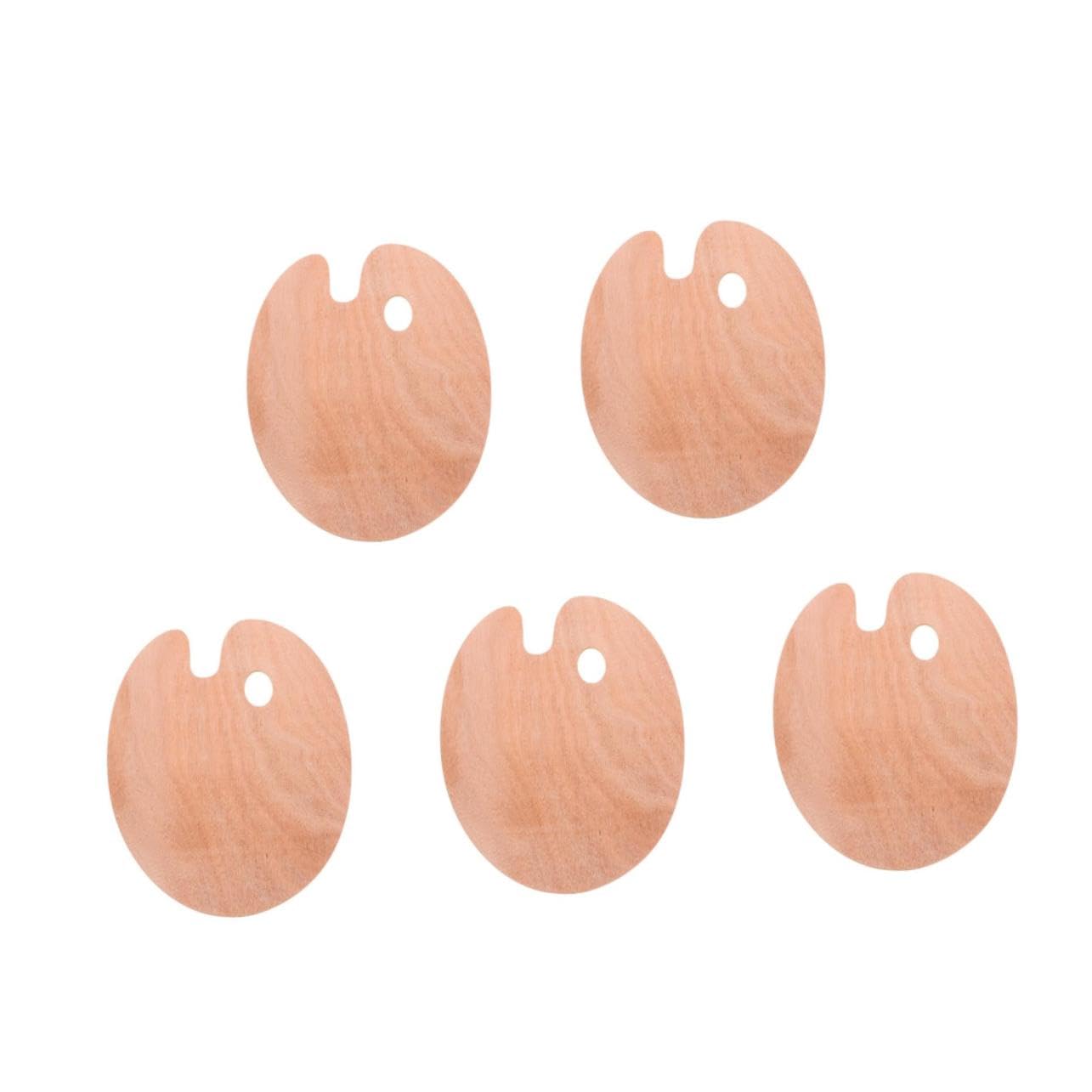 Angoily 5 Pièces Palette de Peinture Ovale avec Trou pour Pouce Surface Lisse Antiadhésive Adaptée Aux à Huile Gouache et Acrylique Palette Ergonomique pour Artistes