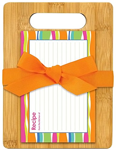Brownlow Gifts Waves Bamboo Cutting Board Gift Set, Multi-Color