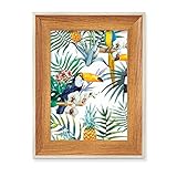 Classification: cadre photo Beauty Gift Aquarelle Toucan Shrub Ananas Perroquet Cadre de Photo en Bois de Bureau Affichage Tableau Art Peinture Plusieurs Ensembles