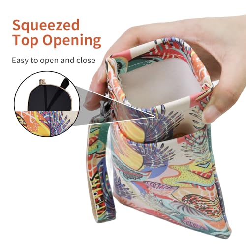 Image of Double Eyeglass Case Soft Dual Glasses Case for Women Men Travel Squeeze Top Sunglasses Cases Eyeglasses Pouch
