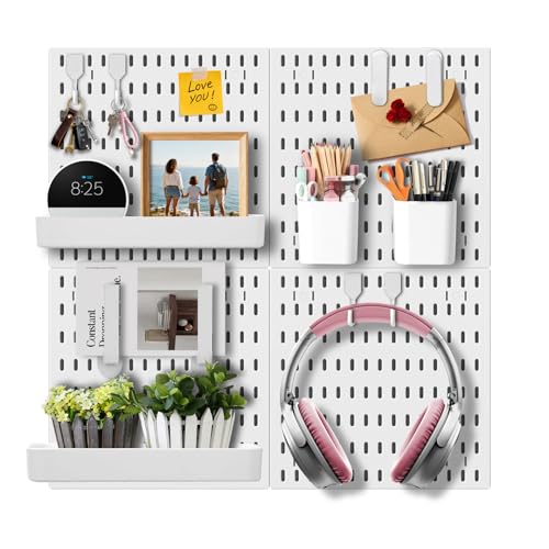 Wall Organizer Pegboard Kit, Wall Control Peg Board with 18