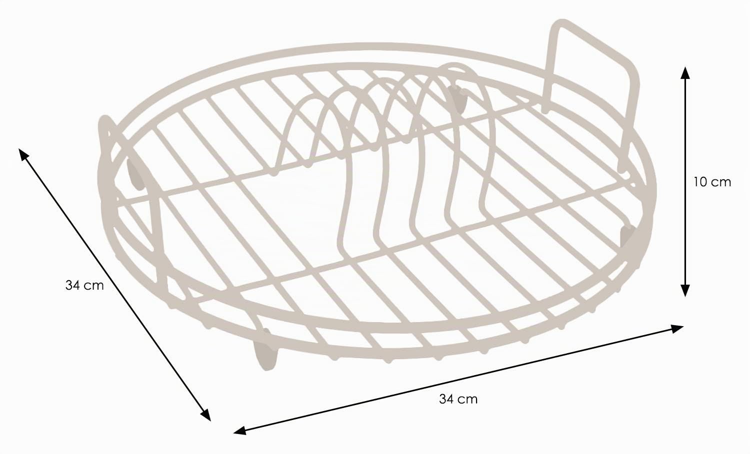 simplywire - Escurreplatos Circular - Bandeja recogegotas Redonda para el Fregadero - Acero Revestido de plástico Negro