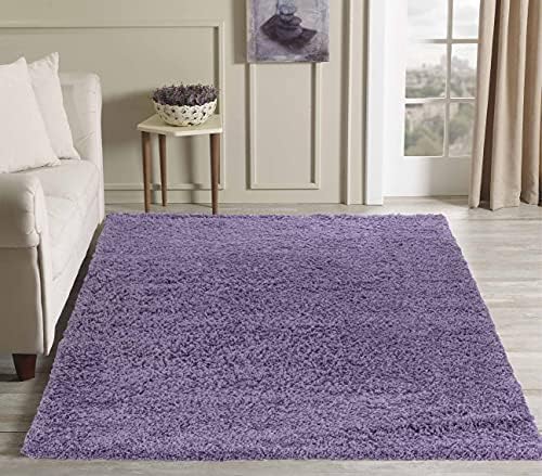 Serdim Rugs Living Room Shaggy Area Rugs, Polypropylene, Ivory, 80x150cm(2'6"x5'0)